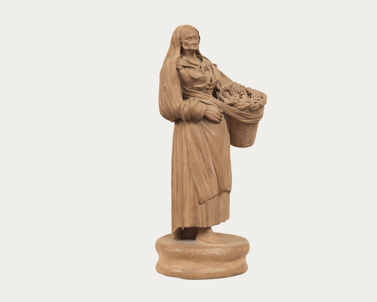 Scultura raffigurante una pescivendola